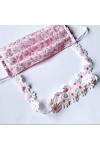 TseenYi Tour de cou multifonctionnel pour masque de visage avec petite marguerite - Collier détachable - Chaîne pour lunettes