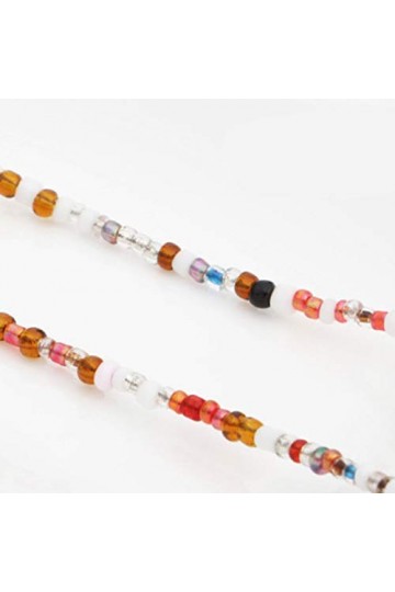 1 pc chaîne de lunettes porte-lunettes sangle perlée anti-dérapant acrylique lunettes cordon de cou lunettes de soleil chaîne