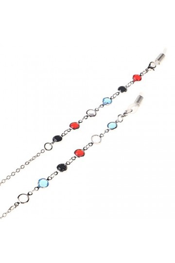 Ototon Cordon à Lunettes Chaîne de Lunettes en Métal avec Strass Lunettes Sangle pour Lunettes de Soleil Unisex Or 