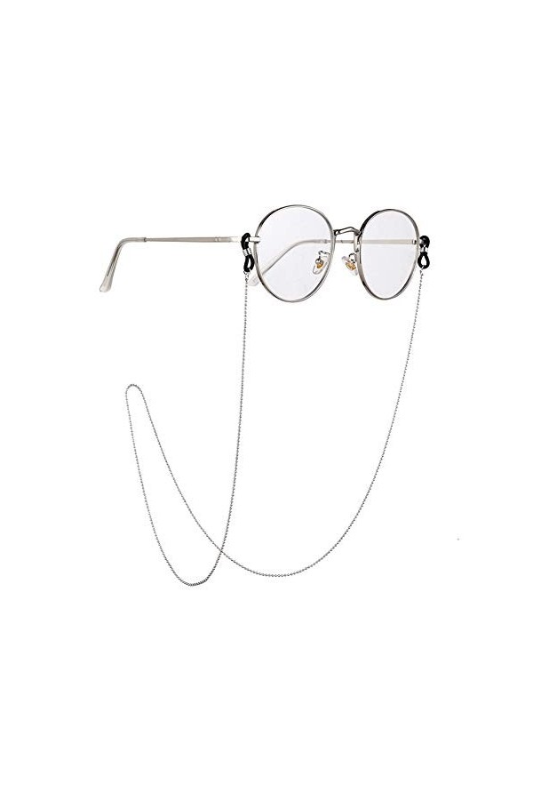 QWASZX Chaîne magnétique Aashion - Chaîne de lunettes - Chaîne de lunettes - Cordon de presbytie - Pour enfants - Noir - Tail