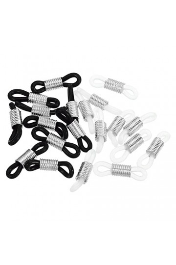 PATIKIL Lunettes Chaîne Connecteur Retenue, 20 Paquet Réglable Anti Glissante Silicone Caoutchouc Sangle Support Terminal Bou