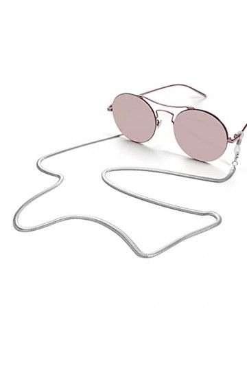 Aabellay Lot de 2 cordons de fixation en métal pour lunettes de soleil Doré et argenté
