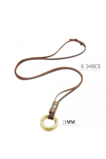 Ttiy Sangle de lunettes en cuir réglable avec double cercle - Cordon de lunettes antidérapant - Unisexe - Pour homme et femme