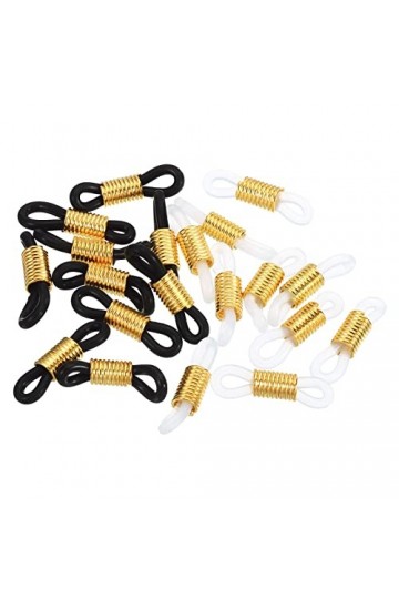 PATIKIL Lunettes Chaîne Connecteur Retenue, 20 Paquet Réglable Anti Glissante Silicone Caoutchouc Sangle Support Chaîne Termi