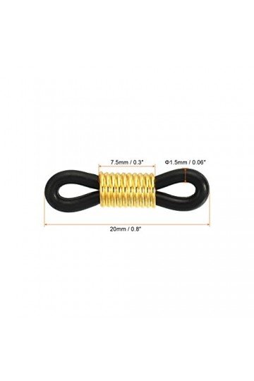 PATIKIL Lunettes Chaîne Connecteur Retenue, 20 Paquet Réglable Anti Glissante Silicone Caoutchouc Sangle Support Chaîne Termi