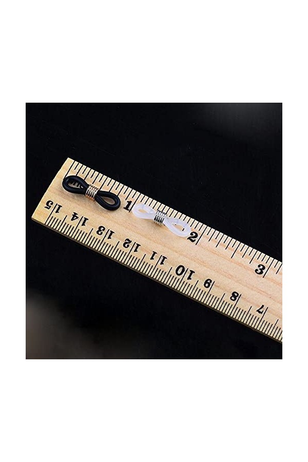 Hanyzcin Embouts de Chaîne de Lunettes, 50 Pièces Boucle Antidérapante en Silicone Réglable pour Lunettes de Soleil, Couleur 