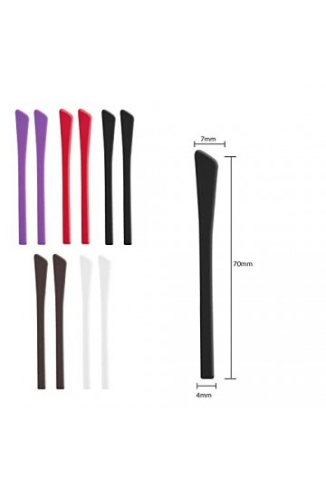 Jinliali 5 Paires Lunettes Embouts Extrémités Antidérapants, Dembouts de Lunettes en Silicone Noir et Blanc, Confortable Sou