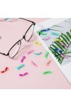 Lot de 100 extrémités de chaîne de lunettes - En silicone - Réglable - Flexible - En caoutchouc - Support de connexion antidé