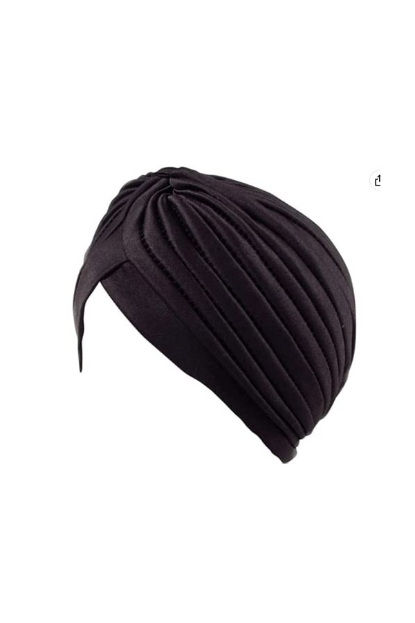 Brynels Bonnet de chimiothérapie pour femme - Bonnet pour perte de cheveux - Bonnet musulman extensible marron chocolat 