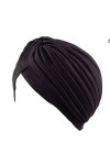 Brynels Bonnet de chimiothérapie pour femme - Bonnet pour perte de cheveux - Bonnet musulman extensible marron chocolat 