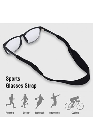 Zerone Lot de 5 sangles élastiques pour lunettes de sport