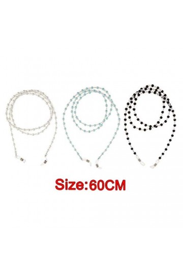 Gazechimp Lot de 3 Couleurs Chaînes Cordon à Lunettes Lanière de Cou Collier Porte-Lunettes de Lecture Soleil 60cm