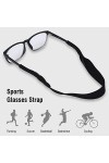 Duokon Lunettes Bretelles Élastiques, 5 pièces Lunettes de Sport Élastique Cou Sangle de Maintien Cordon Chaîne Titulaire Lan