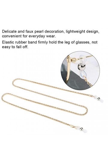 Chaîne de Lunettes Antidérapante Lunettes de Soleil Bracelet en Alliage Lunettes de Lunettes Chaîne de Lecture Bracelet Or