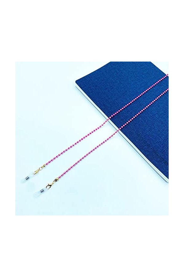 Jikiaci Lunettes perlée,Chaînes Couverture Visage Mo| Collier Sangle lanière décorative Anti-Perte Sangle Lunettes Soleil rég