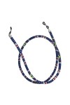 Cordon tour de cou pour lunettes de soleil Motif ethnique 6 mm - Bleu - Taille unique