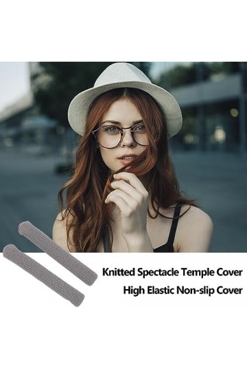 Coussin doreille pour lunettes, coussinets antidérapants pour lunettes en tricot, coussinets de bras de lunettes, embouts de