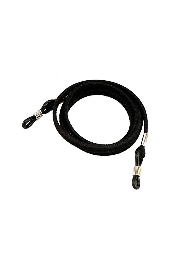 Support de sangle de lunettes classique en cuir synthétique antidérapant pour lunettes, Noir , taille unique