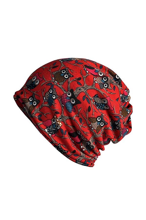 Kangqifen - Bonnet - Femme taille unique - Rouge - Taille Unique