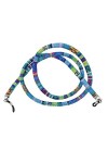 Support ethnique en coton épais pour lunettes de soleil Bleu 71,1 cm