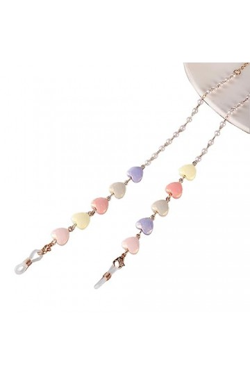 Fezf 1 Article Cordon lunettes femme Chaînes de forme de coeur Lunettes Femmes Chaîne pour Lunettes chaîne Lunettes de Soleil