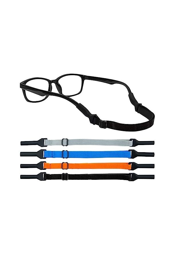Leikedun Lot de 4 cordons à lunettes, multicolore, 20.5cm*1cm