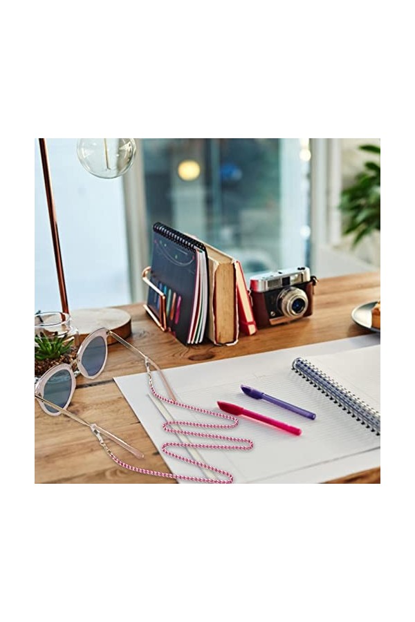 FacynLunettes perlé - Longe chaînes Lunettes perlées pour Femmes,Collier Sangle chaîne lanière décorative Anti-Perte Sangle L