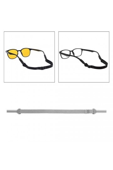 harayaa Sangle de lunettes en Silicone, cordon de lunettes, porte-lunettes autour du cou pour adultes, gris