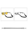 harayaa Sangle de lunettes en Silicone, cordon de lunettes, porte-lunettes autour du cou pour adultes, gris