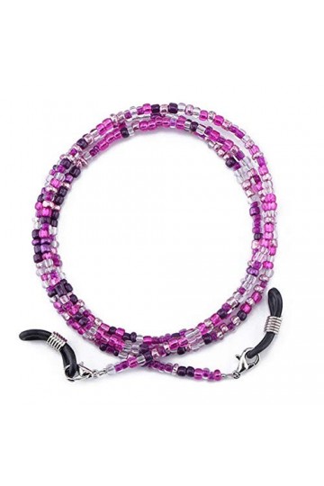 Chaîne de lunettes décorative colorée pour femme - Violet - Taille unique