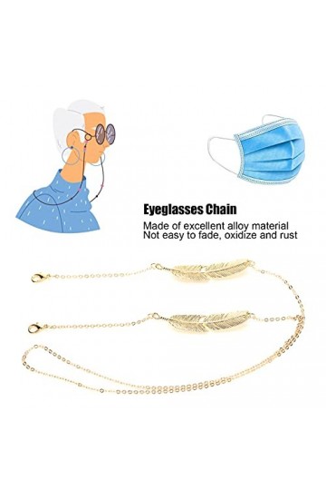 DONN Chaîne de Lunettes, lanière de Couvre-Visage Pas Facile à estomper pour Une fête pour Un Rassemblement pour Un Voyage d