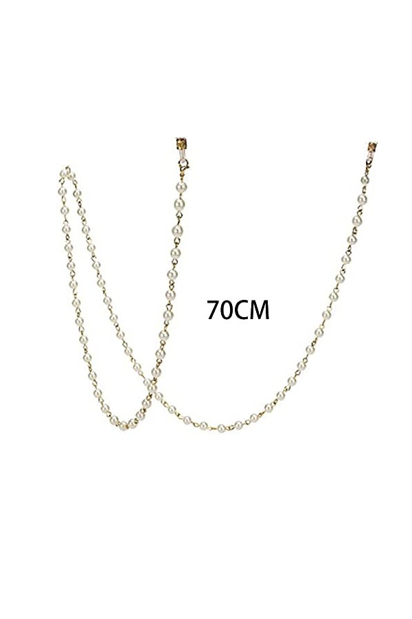 Chaîne de lunettes en peral pour lunettes - Cordon de maintien pour lunettes de soleil - Cordon de voyage anti-perte pour fem