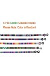 Lahviuu Cordon Lunettes,5 pcs Chaîne Cordon Lunette Porte Lunettes Corde de Lunettes Réglable Universel Lunette Chaine,pour F