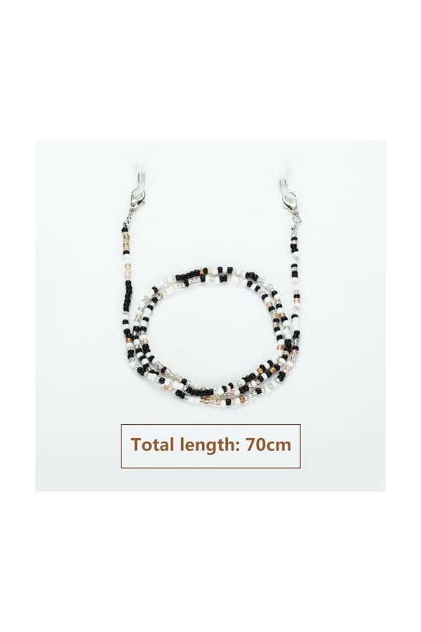 Wisebom 5 Pièces Chaînes de Lunettes, Lunettes Chaîne de Lunettes Elégant Porte-Lunettes Perles Porte-Bracelet de Lunettes An