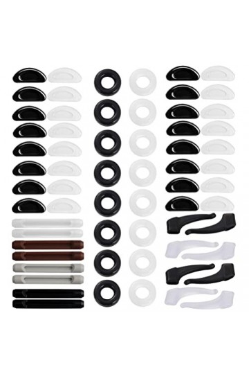 24 Paires Silicone Antidérapant pour Lunettes, Coussinet de Nez Porte-Lunettes Rond en Silicone Branche Lunette Crochet dore