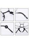 24 Paires Silicone Antidérapant pour Lunettes, Coussinet de Nez Porte-Lunettes Rond en Silicone Branche Lunette Crochet dore