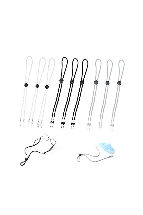 NAMIS Cordon Lunettes Universel Lunettes Sangle Antidérapant Cordon à Lunettes Anti-Perte Femmes Hommes Chaîne de Lunettes Ré