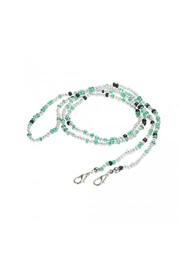 sourcing map Lunettes Chaîne, 30" Lunettes Soleil Perlées Sangle Support Autour Cou Lunettes Retenue Chaîne Chapeau Sangle Co