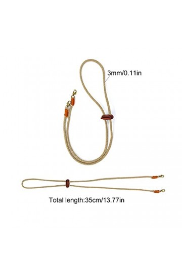 Teegxddy 2Pcs Cordon Lunettes Corde à Lunettes, Réglable Universel Attaches Lunettes Sangles Femmes Hommes Lunettes Cou Cordo