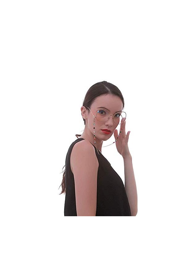 Chaînes de lunettes pour lunettes de lecture, cordon à lunettes, chaîne avec perles creuses, lunettes de soleil, lunettes de 