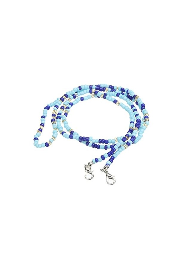 sourcing map Lunettes Chaîne, 30" Lunettes Soleil Perlées Sangle Support Autour Cou Lunettes Retenue Chaîne Chapeau Sangles C