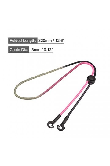 sourcing map Lunettes Titulaire Sangle Cordon, 13" Lunettes Soleil Ficelle Sangle Autour Cou Lunettes Chaîne Chapeau Sangle C