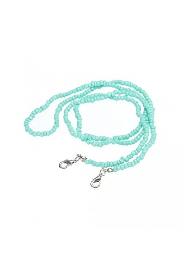 sourcing map Lunettes Chaîne, 30" Lunettes Soleil Perlées Sangle Support Autour Cou Lunettes Retenue Chaîne Chapeau Sangles C