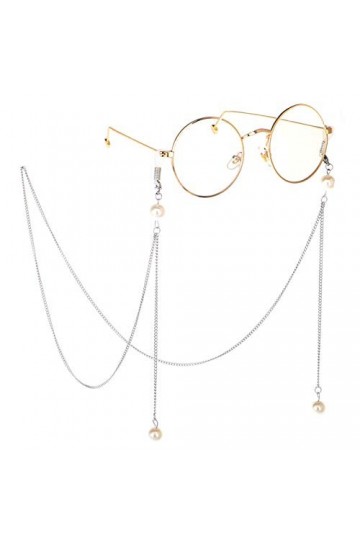 Ototon Cordon à Lunettes Chaîne de Lunettes en Métal avec Strass Universel Lunettes Sangle pour Lunettes de Soleil Unisex Ar