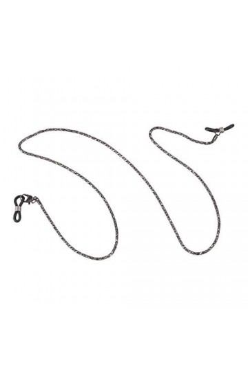 Frobea Chaîne en métal pour lunettes de soleil 56 cm de long cordon Noir