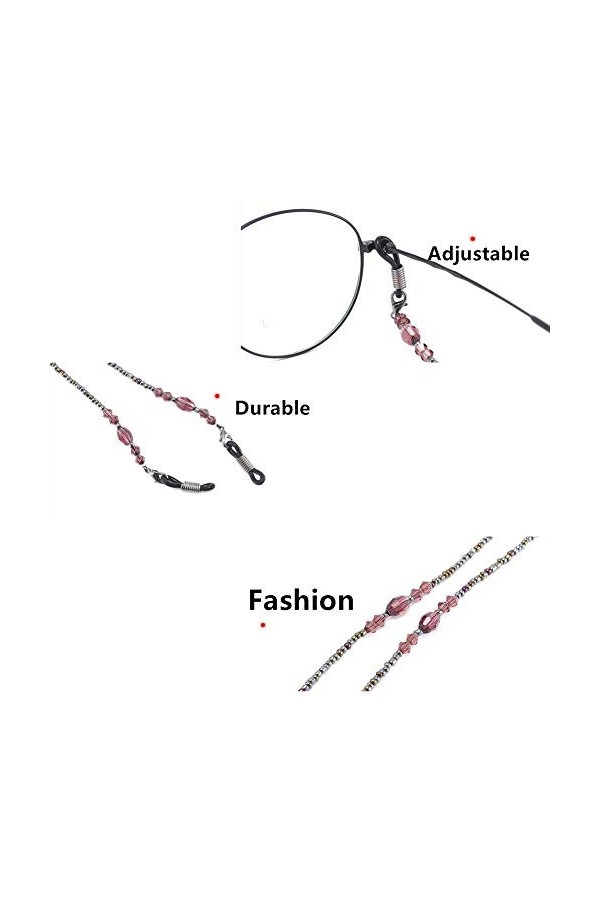 Chaîne de lunettes à perles, collier de lunettes, chaîne décorative, chaîne de lunettes de retenue de lunettes, lunettes de s