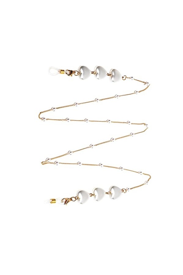 SALUTUY Cordon à lunettes, chaînes à lunettes fixant fermement la chaîne à lunettes avec boucle en silicone et fermeture de h