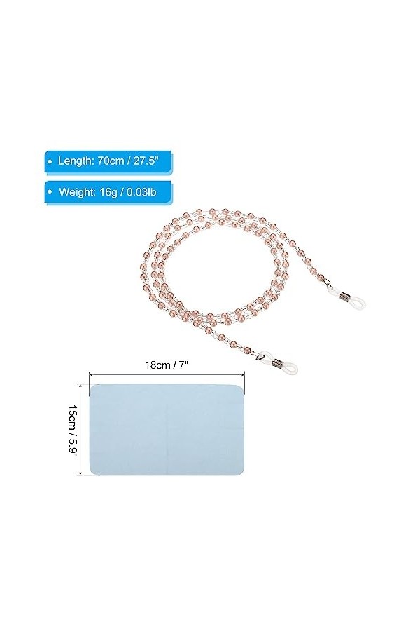 PATIKIL Lunettes Chaînes pour Femmes, Élégantes Lunettes Chaîne Lunettes Soleil Courroie Lunettes Perlées Corde Supports avec