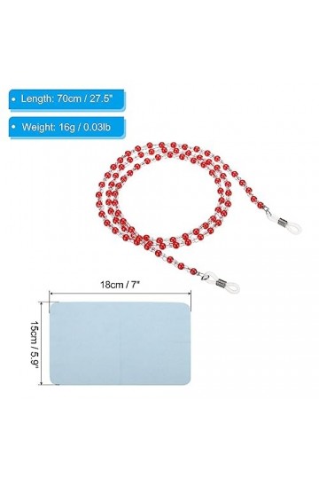 PATIKIL Lunettes Chaînes pour Femmes, Élégantes Lunettes Chaîne Lunettes Soleil Courroie Lunettes Perlées Corde Supports avec