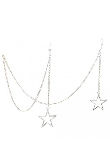 goodluxx Chaîne steampunk longue chaîne en métal pour lunettes de soleil - Chaîne en métal pour cosplay - Bijoux raffinés - C